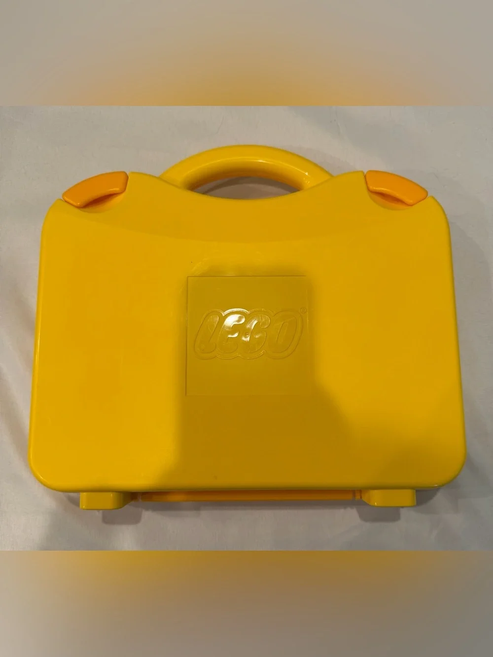 Lego Bright Yellow Carrying Storage Case with Handle adjustable pieces